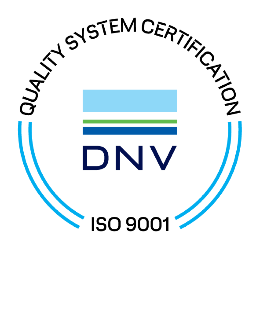 DNV Quality System Certification ISO 9001.